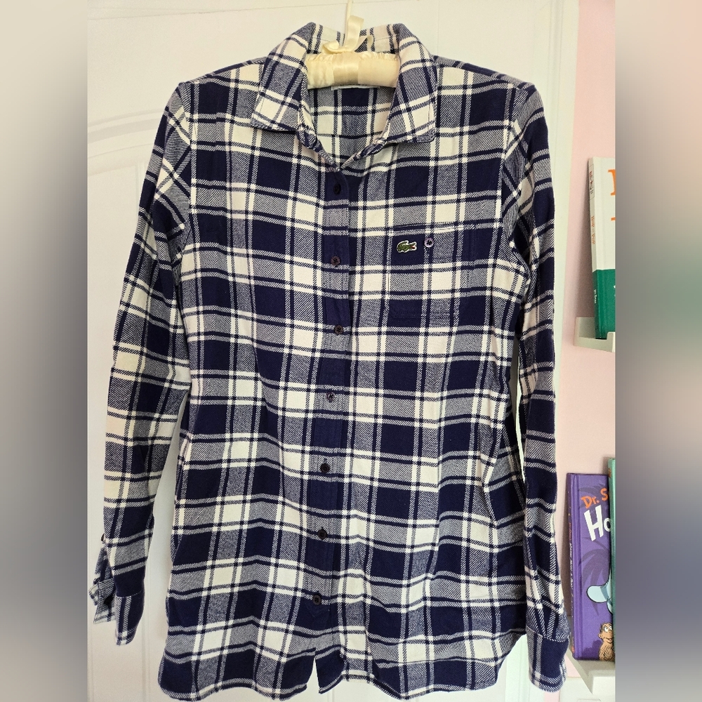 Lacoste flannel long sleeve shirt